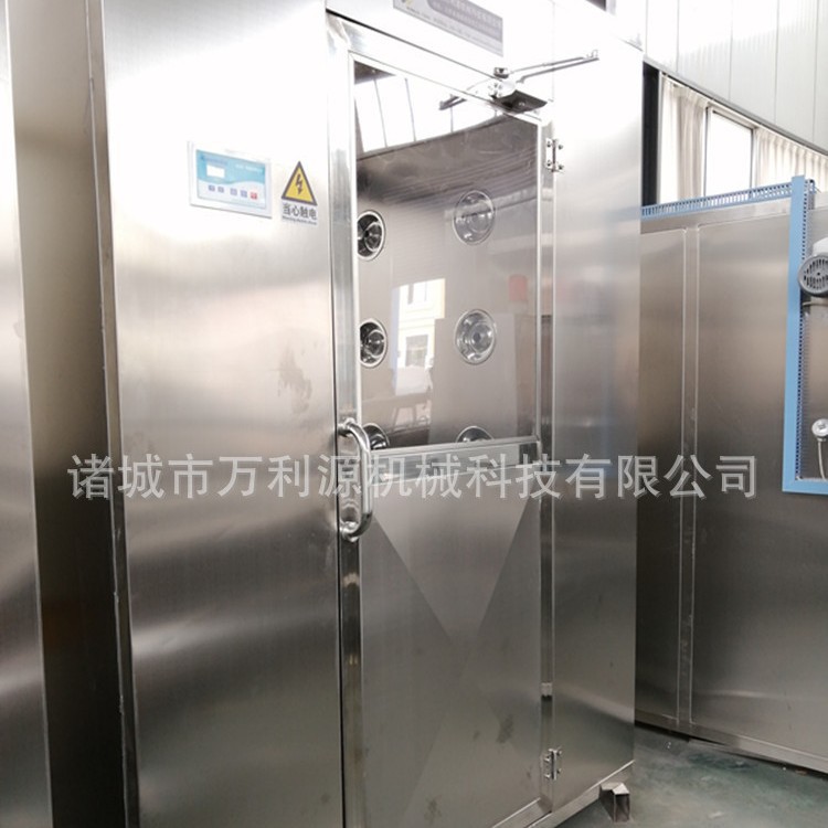 厂家定做单人双吹风淋室304不锈钢无尘车间空气净化设备自动感应