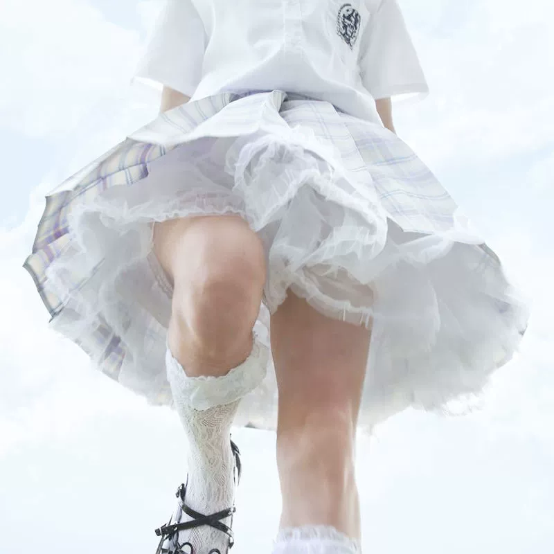 Короткая тонкая школьная плисированная юбка, стиль Lolita, балетная юбка