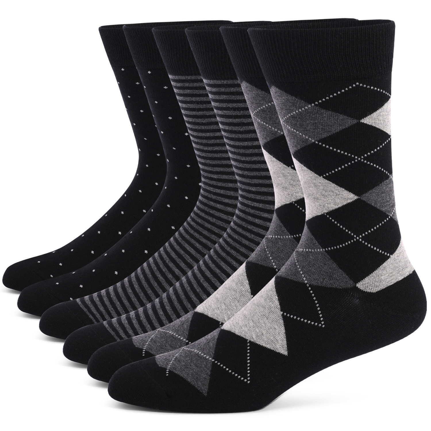 Transfronterizos Amazon calcetines de tamaño 47 hombres de negocios calcetines de caballero estriadas de diamante negro americano