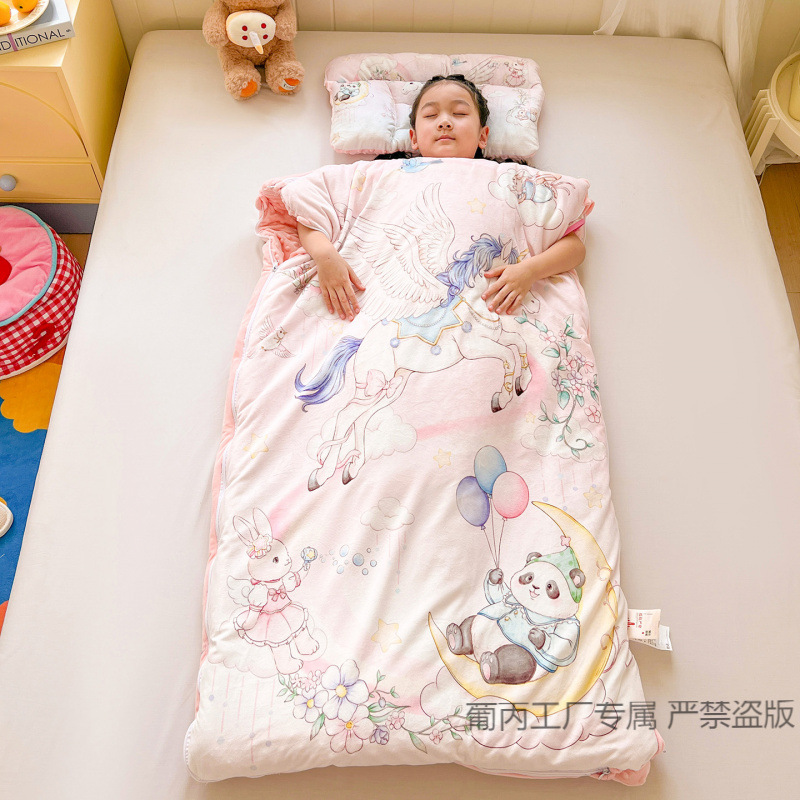 A2025新款小环抱MAX防踢被儿童被被子被芯宝宝绒保暖卡通幼儿园被
