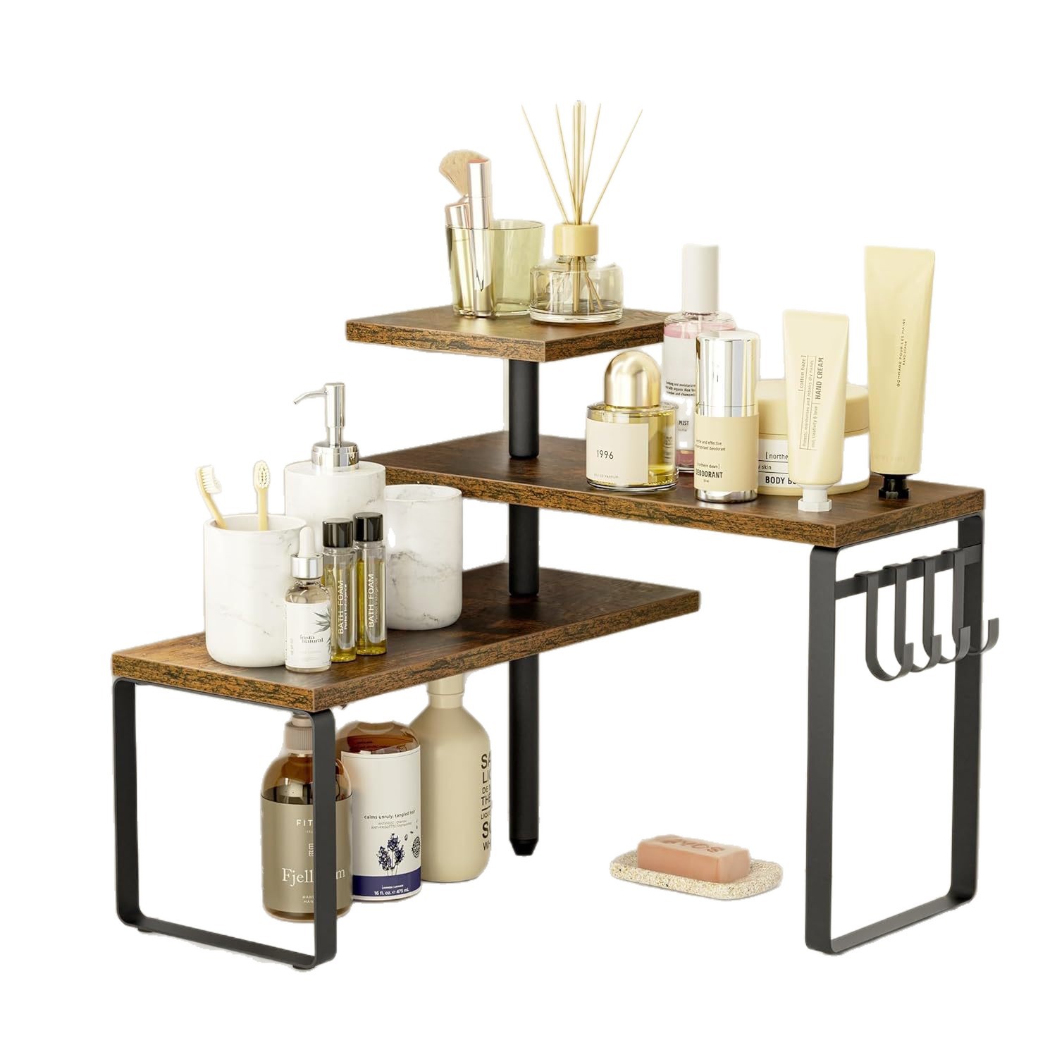 Estantes de cocina transfronterizos Estantes de escritorio giratorios Estantes de escritorio Estantes de almacenamiento multicapa Organizador de cocina