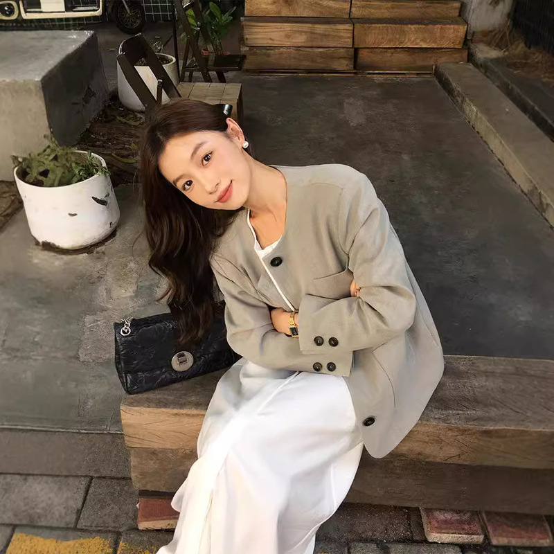 2025 Autumn French Style Elegant Suit for Women, Loose Slimming Blazer and Slimming Dress Two-Piece Set