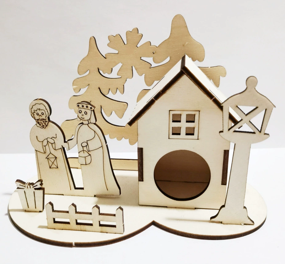 Креативный DIY Рождественская деревянная елка украшение креативное Украшение Рабочего Стола Кофейня окно поле полая сборка Внешняя торговля