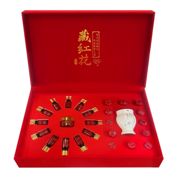 Beauty Salon Saffron Moxibustion Kit with Warming Essential Oil Moxa Sticks, Moxibustion Cans, Gua Sha, Shoulder and Neck Body Care Spa