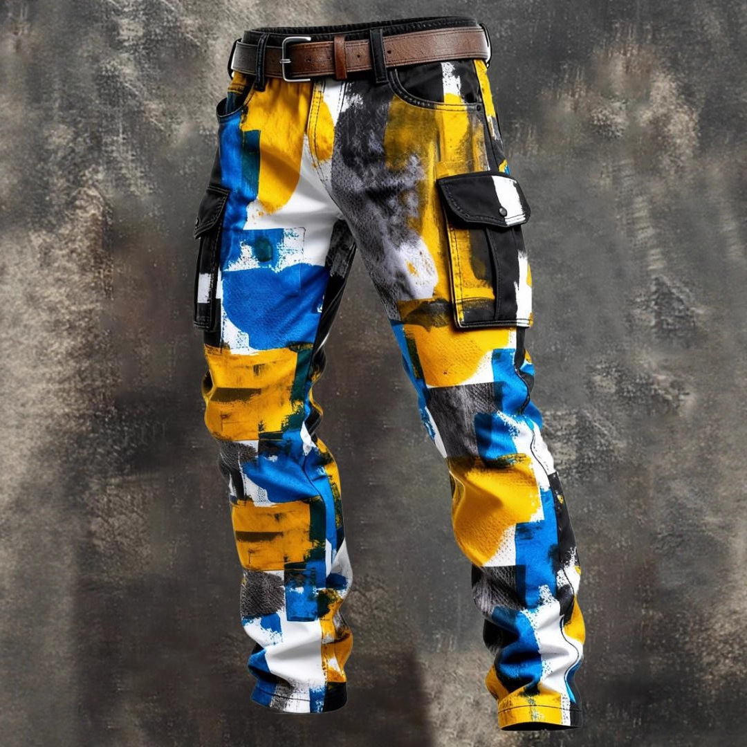 Cross-Border Retro Cargo Pants 2025 New Punk Men's Trousers Foreign Trade Amazon Men's Clothing Independent Station Hot Sale