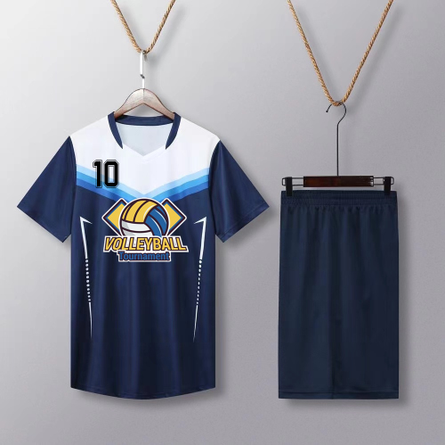 Women's Volleyball Uniform Set Custom Printed Competition Team Apparel Indoor Volleyball Sport Men and Women's Professional Short Sleeve Training Top with Number
