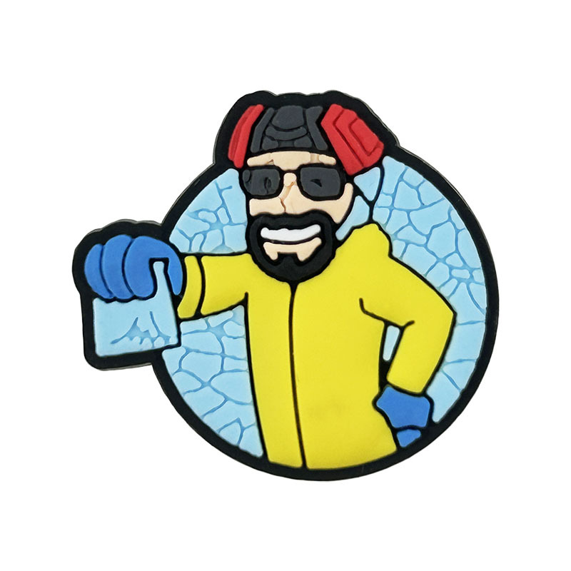 Comercio electrónico transfronterizo al por mayor zapatos de goma suave zapatos de flores accesorios PVC de dibujos animados veneno mortal experto agujero Zapatos de flores hebilla