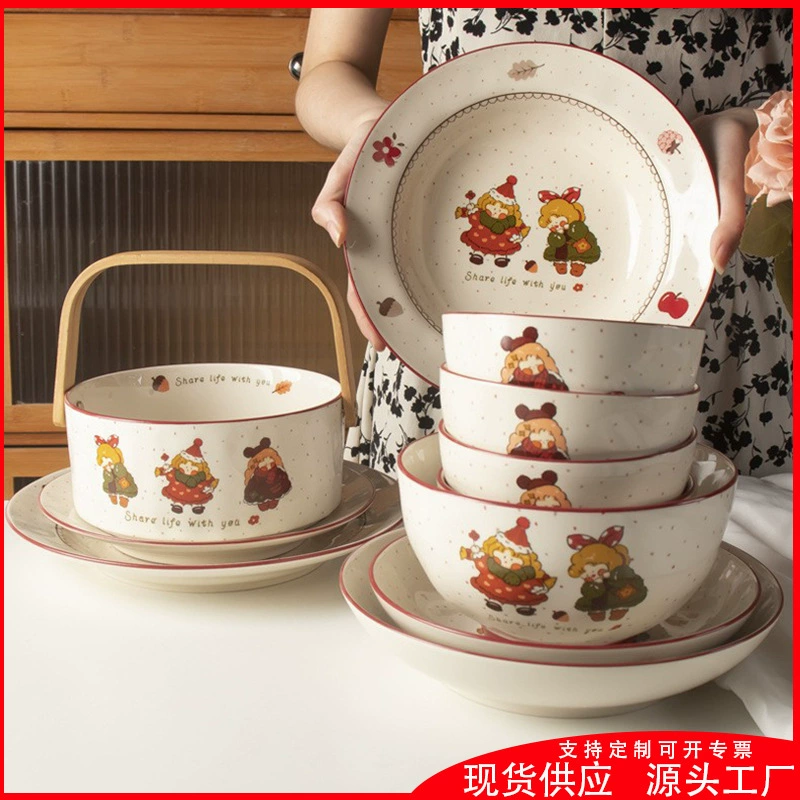 Set for home use, ceramic creative tableware, internet celebrity