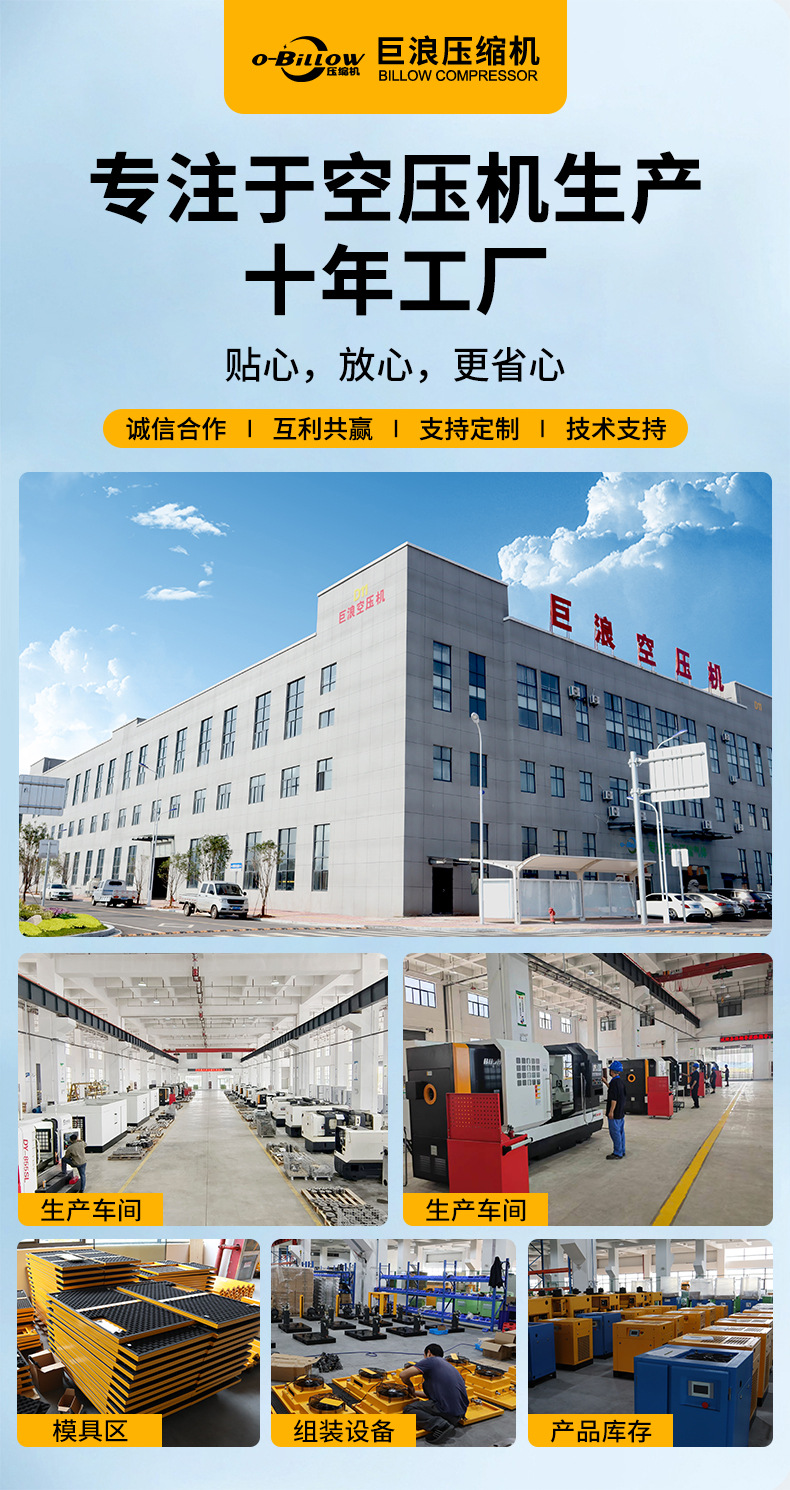 Juwang Energy-Saving Air Compressor, Bipolar Compression, Medium-High Pressure Large Air Compressor Equipment, Supplied by the Source Manufacturer