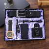 A08223Men Gift Set Business Gift Set Wallet+Bot belt+glasses+watches 4PCS/s