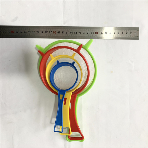 New plastic fishing set household flour sieve powdered sugar sieve solid-liquid separation filter hot pot colander wholesale