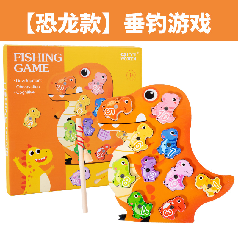 Nuevos productos transfronterizos para niños en la enseñanza temprana multi-escenas juguetes de pesca magnéticos iluminación cognitiva digital juegos de emparejamiento