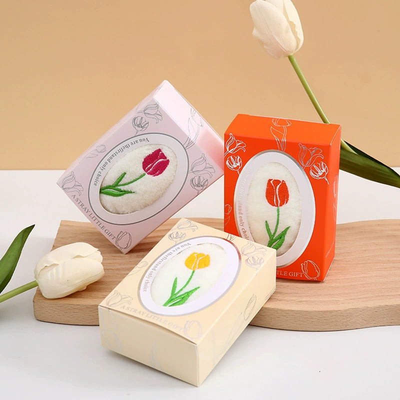 Полотенце из кораллового велюра, бандана, подарочная коробка, шарф с вышивкой, подарок на день рождения