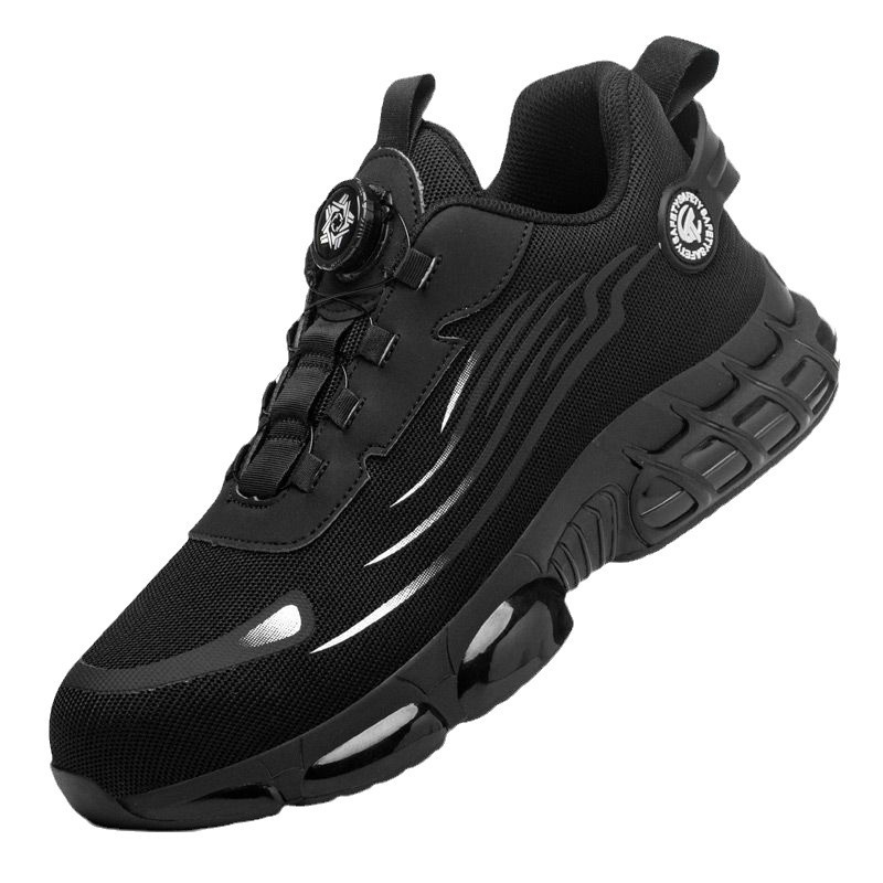 Zapatos de Seguridad con Hebilla Giratoria Anti-Aplastamiento y Anti-Perforación de Malla Tejida y Puntera de Acero image 5