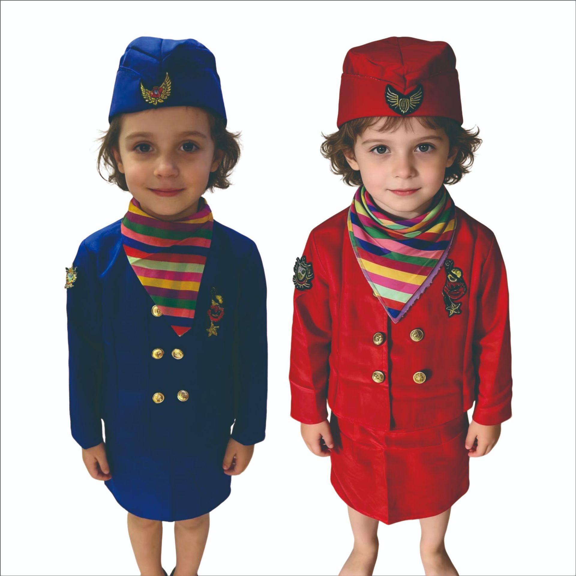 万圣节儿童空姐服 cosplay幼儿园角色扮演职业服空姐表演演出服装