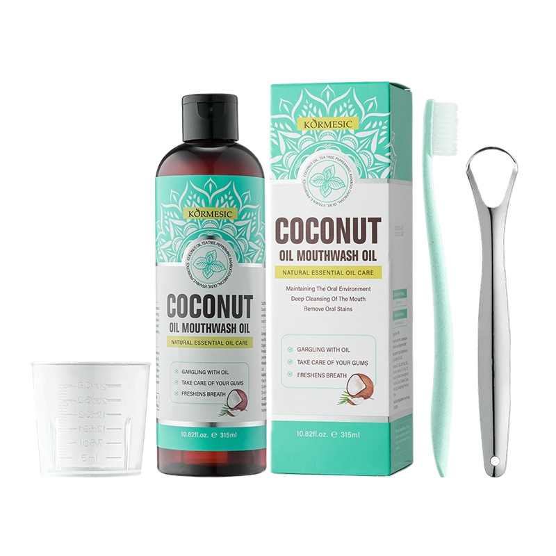 KORMESIC全英文浓缩椰子油漱口油oil mouthwash一次性跨境外贸|undefined