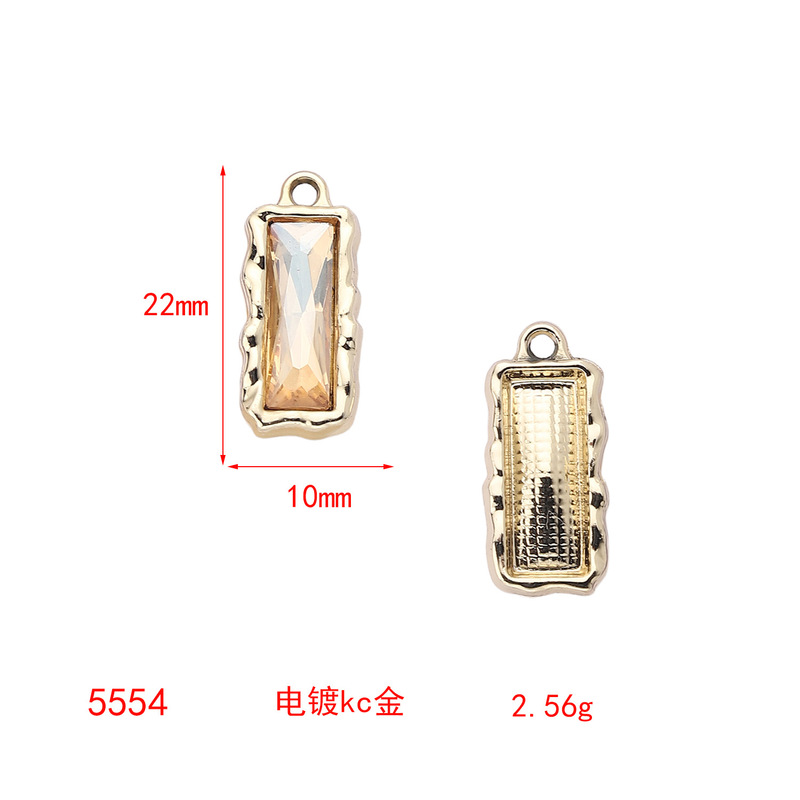 天然石のカット面を持つ長方形、円形、楕円形の単穴クリスタルDIYアクセサリーペンダントDIYジュエリーアクセサリー在庫あり|undefined