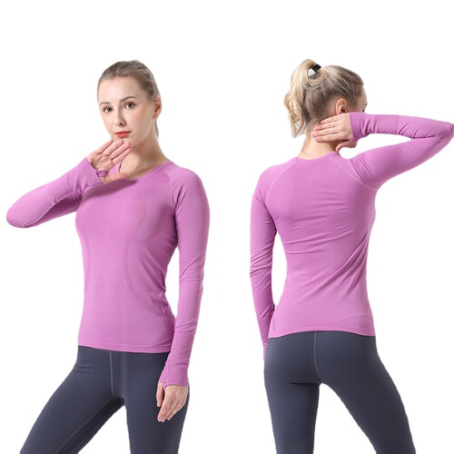 uarun yoga wear women's long-sleeved T-shirt 2.0 round neck slim fit fitness yoga top running sportswear