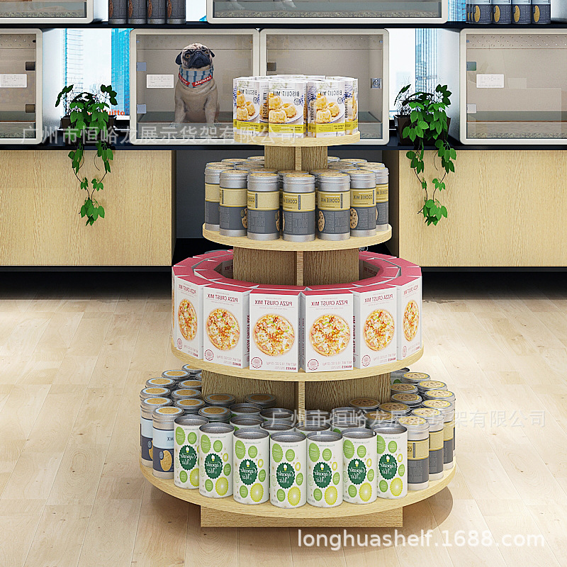 恒峪龙雨伞移动堆头名创促销铁桶化妆品堆小货架圆形展台方格堆头