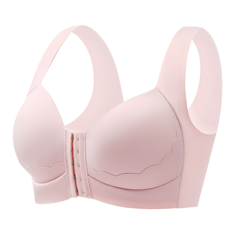Transfronterizo sin marcas frontal ropa interior gran tamaño plegable pecho anti-caída chaleco sin anillo de acero hermosa espalda sin anillo de acero sujetador