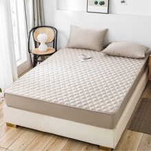 純色60長絨棉床笠單人雙人床罩床單防塵保護床墊床上用品批發代發