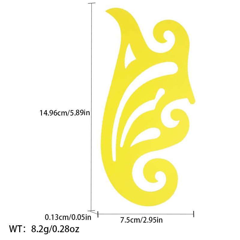 Regla de curva directa de fábrica Botón regla de arco regla de ropa regla de corte traje de regla de jaula de manga regla de tamaño colección