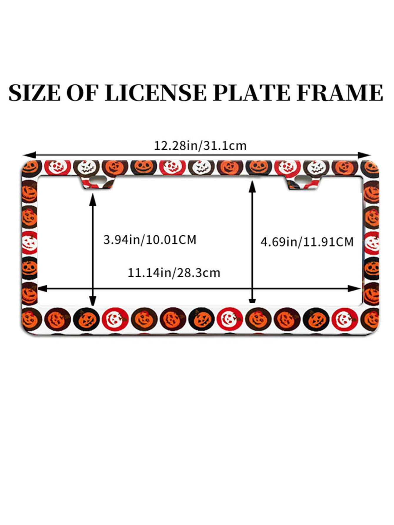 US regulations Halloween license plate frame UV craft pattern license plate frame license plate frame aluminum alloy stainless steel license plate frame