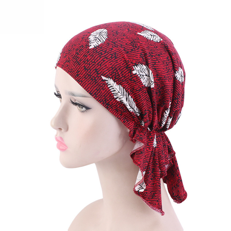 Gorro de toalla de impresión digital 3D elástico de moda transfronteriza europea y americana Gorro de quimioterapia para adultos Gorro de puntera de protección solar cálida de invierno