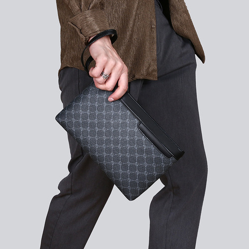 Hand-held bag new style trendy large capacity casual business envelope bag soft leather hand-grabbing bag for men men's small bag