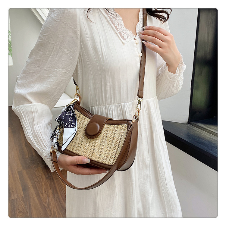 [Stile fresco] Borsa sottobraccio in stile Xiaoxiang, texture di fascia alta, stile di nicchia, borsa in stile squisito con fiocco_voghion.com