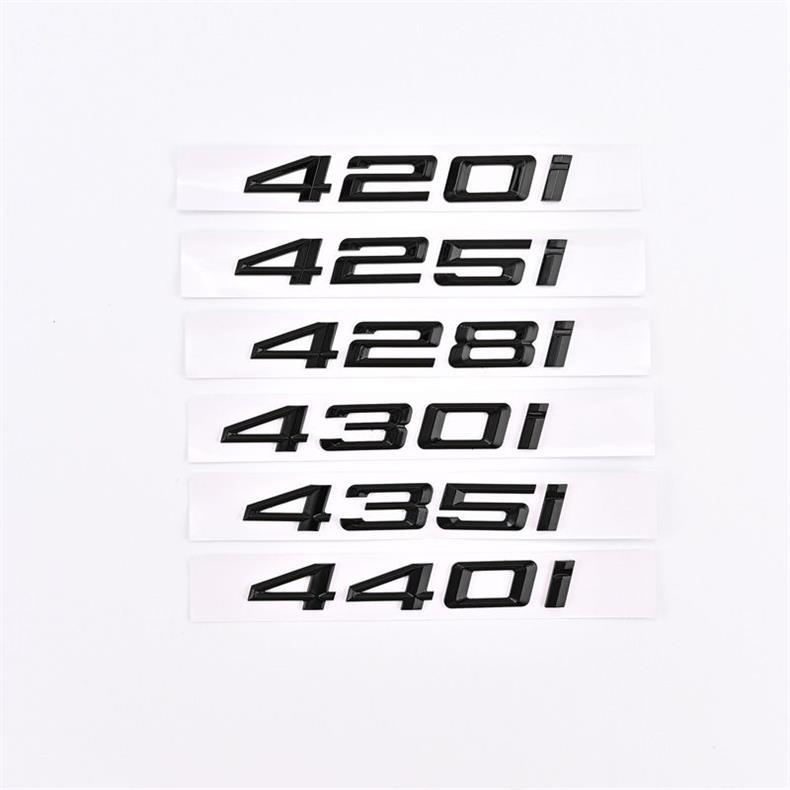 Old model BMW 420i car stickers, 425i lettering, 428i rear emblem, 435i displacement badge, 440i car emblem, modification