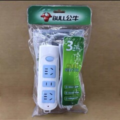 正品公牛插座GN-606插排带线1.8米3米家用小插板3插位排插接线10A