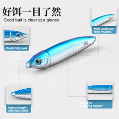 路亞S型小鐵板鉛魚餌金屬亮片遠投岸拋船釣海釣鮁魚快抽淡水假餌