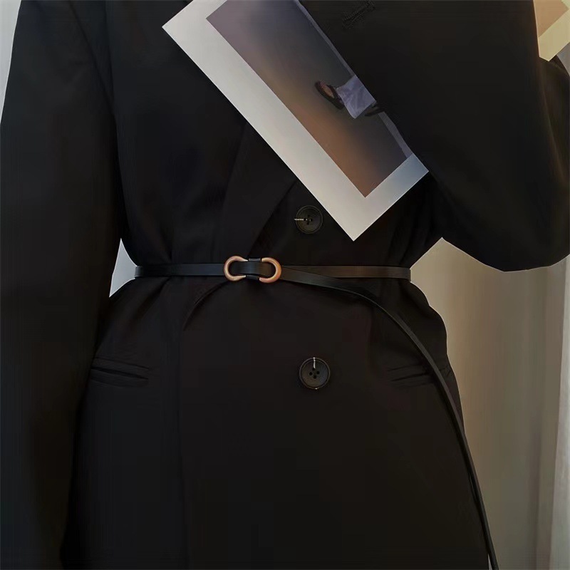 高级感细款腰带装饰连衣裙百搭女士腰带搭毛衣裙子韩版小皮带女生|undefined
