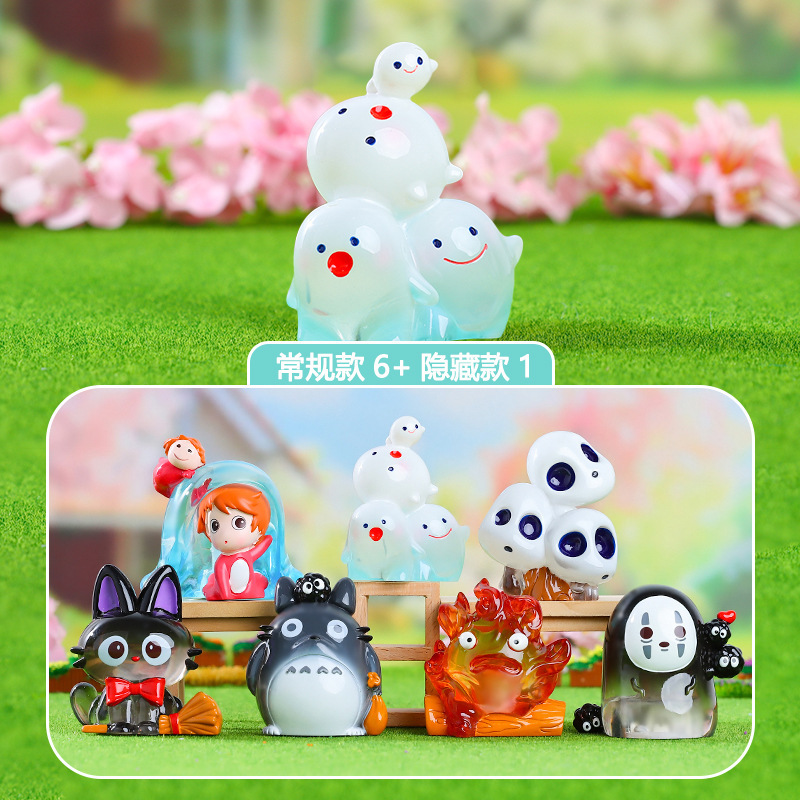 クリエイティブな樹脂工芸品、秘密の花言葉、小さなウサギのブラインドボックス、漫画風で可愛い、女の子の寝室の装飾ギフト、卸売