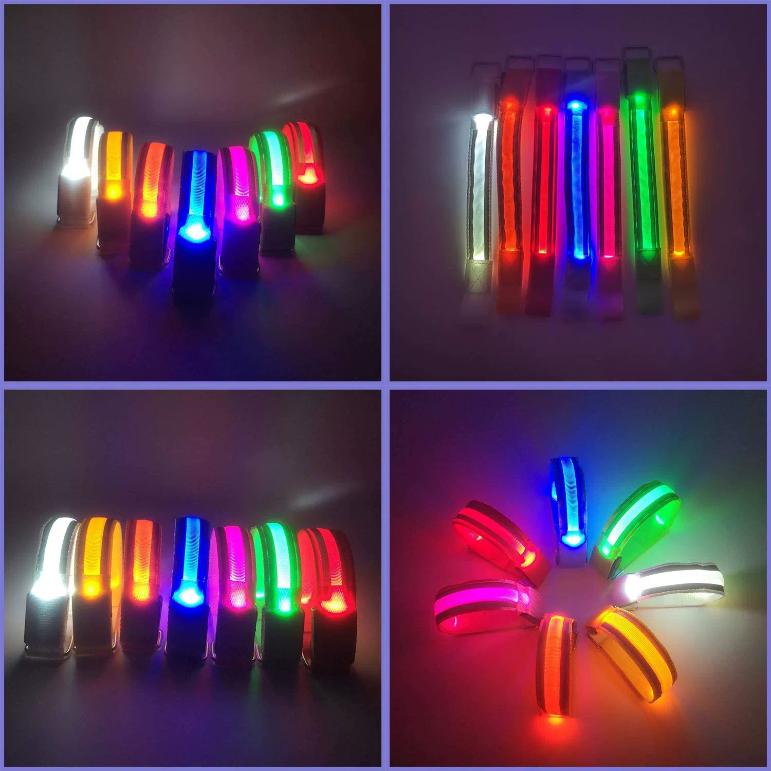 LED ночной беговой свет USB зарядка светящийся браслет безопасности спортивный мигающий отражатель BAND пряжка LED свет светящийся браслет