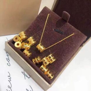 Pure Gold 999 Gold Small Waist Pendant Passepartout 3D Transfer Bead Pendant Women's Pure Gold Necklace Valentine's Day Gift