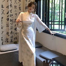 新中式国风防晒衣女夏配吊带裙子外搭披肩冰丝开衫薄外套长款罩衫