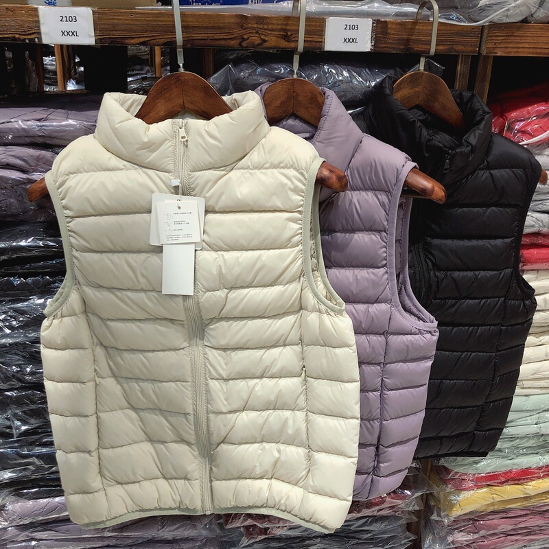 Lightweight down Vest for Women with Stand Collar, High-Quality 90% White Duck down Filling, 2026 Autumn and Winter New Style down Vest for Women Lightweight down Vest for Women with Stand Collar, High-Quality 90% White Duck down Filling, 2026 Autumn and Winter New Style down Vest for Women