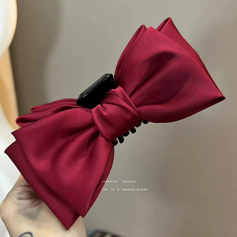 Черная двусторонняя крабья булавка с бантом, заколка для волос,hairpins, аксессуар для волос, акула, интернет-знаменитость, коллекция 2022