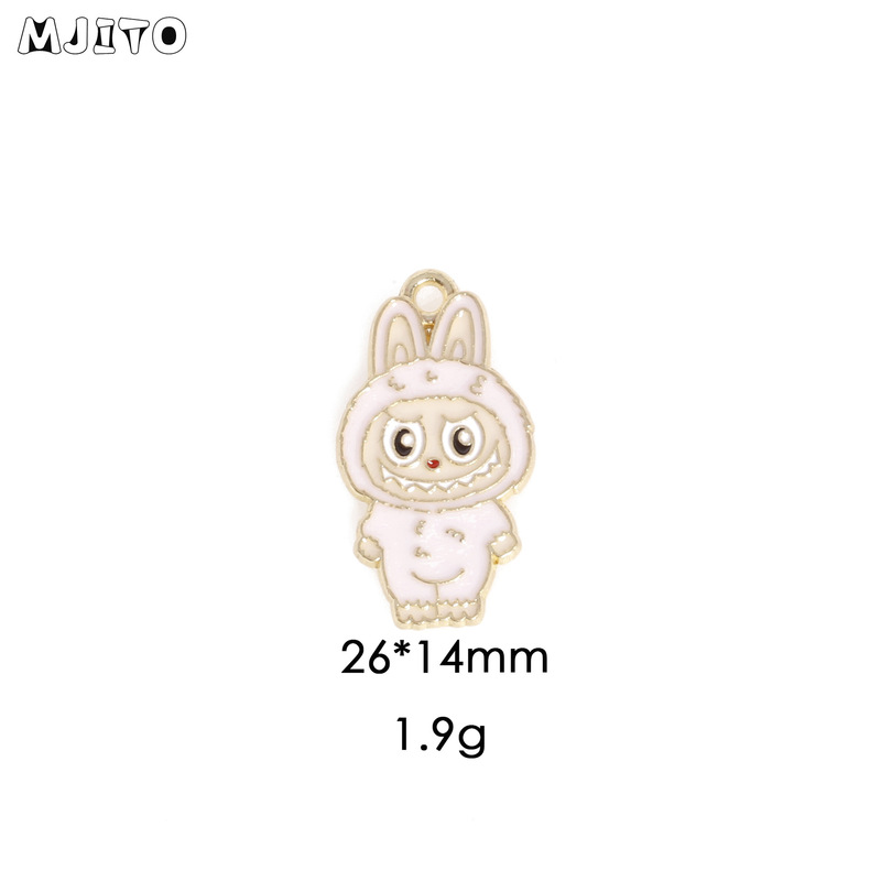 卡通拉布布LABUBU吊坠DIY手机链材料饰品配件跨境钥匙扣合金挂件|undefined