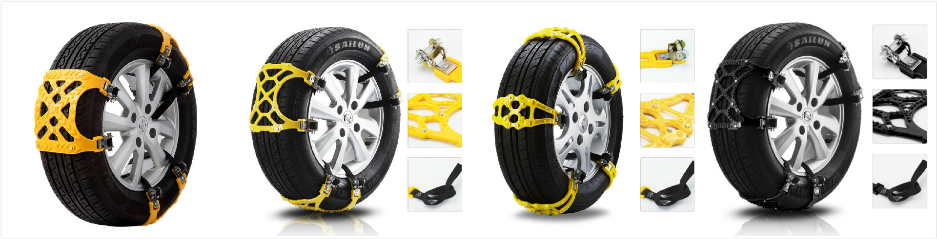 Car Tire Anti-Skid Chains, Universal Type, Suitable for Various Small Cars and Off-Road Vehicles, Iron Chains, Emergency Snow Chains