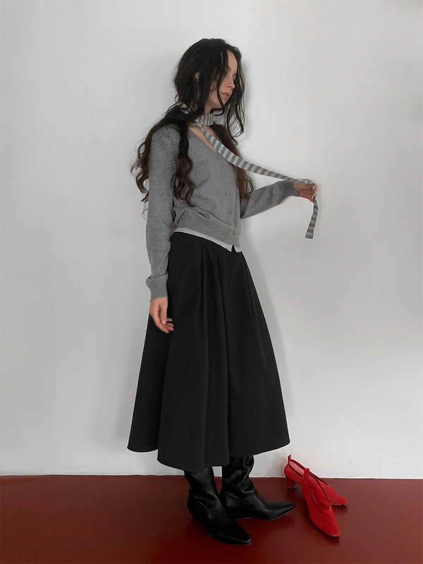 MOXI 十三行女装2025秋季新款韩版针织衫上衣女长袖绣花针织开衫|undefined