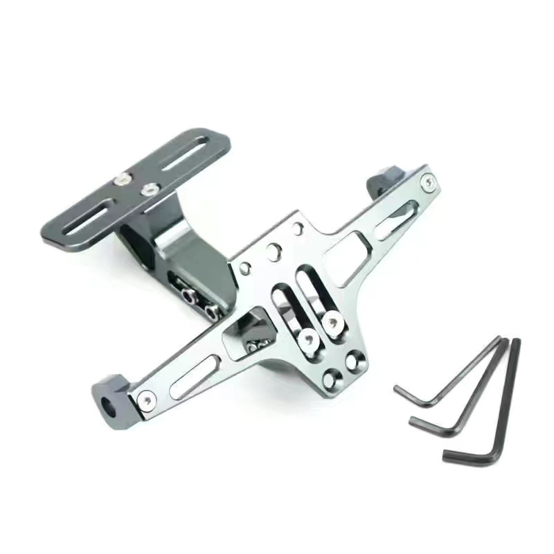 Motuoche – License plate holder/license plate holder LED - titanium-airplane-license-plate-frame-without-light-tool-included
