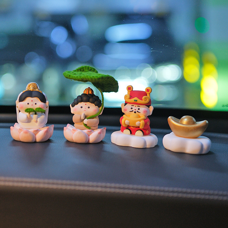 부 자동차 액세서리 장식품 자동차 아로마 테라피 자동차 중앙 콘솔 장식 여성을위한 데스크탑 치유 선물