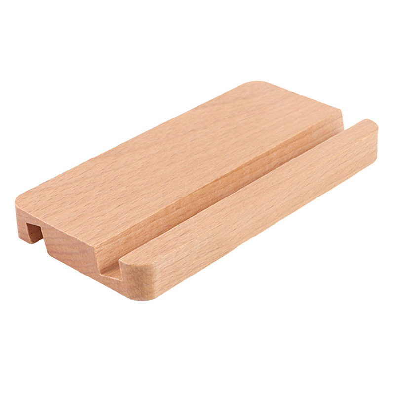 Soporte de madera soporte de teléfono móvil creativo persiguiendo drama artefacto tableta tarjeta postal calendario base menú stand signo