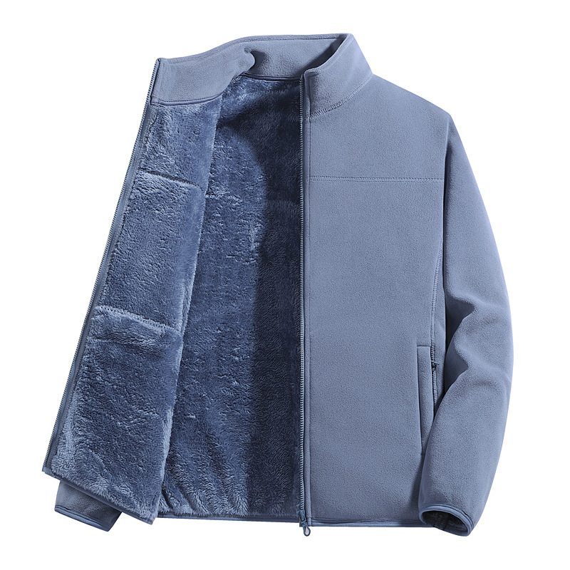Transfronterizo al aire libre chaqueta de terciopelo para hombres y mujeres 2025 nuevo invierno de terciopelo grueso chaqueta de asalto forro interior chaqueta de terciopelo