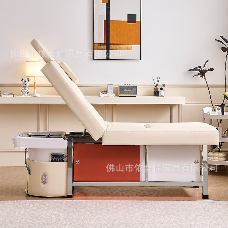 Elevación eléctrica transfronteriza cama de lavado de cabello, tratamiento de cabello, agua, fumigación circulante, salón de salud, salón de masajes, peluquería, salón de belleza