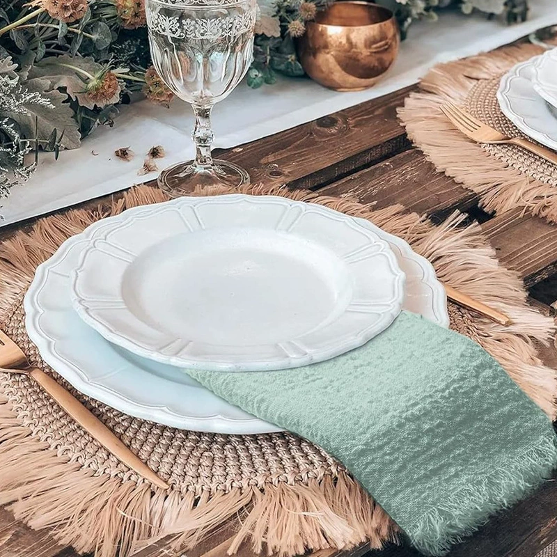 Paper napkins, square two-color cloth