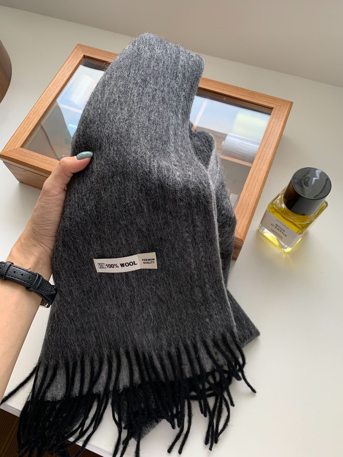 Sciarpa da coppia in edizione stretta, calda, versatile, coreana, invernale, da donna, in 100% lana, tinta unita, semplice, double face_voghion.com